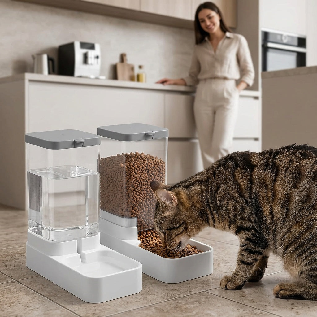 Automatic Pet Feeder and Water Dispenser