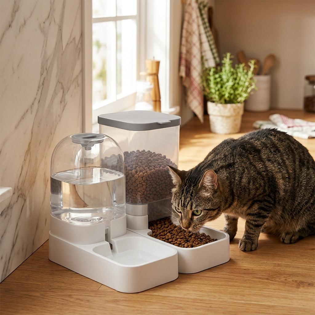 Automatic Pet Feeder and Water Dispenser