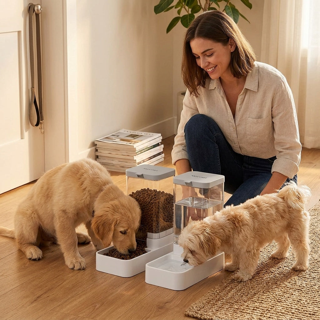 Automatic Pet Feeder and Water Dispenser