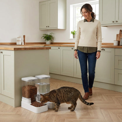 Automatic Pet Feeder and Water Dispenser