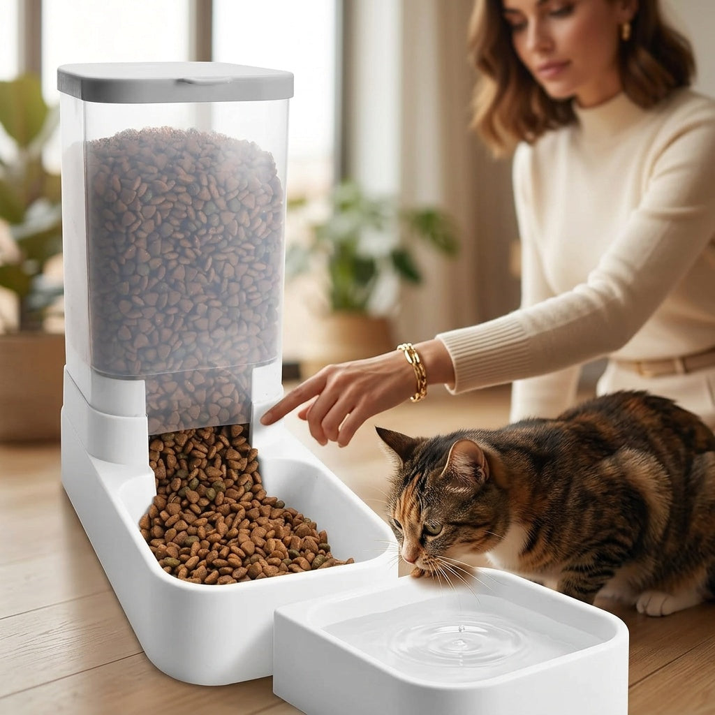 Automatic Pet Feeder and Water Dispenser